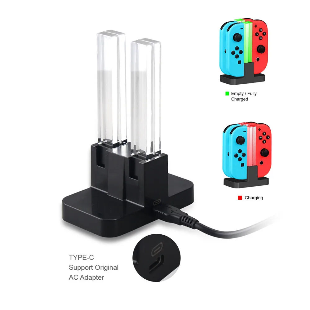 Cargador de estación de carga para Joycon Nintendo Switch/OLED Joy Con soporte de juego accesorios de juego soporte de Base de controlador - imagen 3