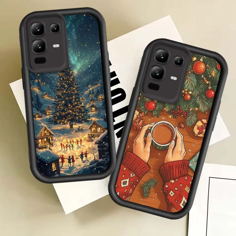 Funda con patrón navideño para niñas, funda para teléfono Infinix Note 12 G96 2023 30 40 50 40S 50X VIP Pro Plus 5G Eye Ladder - imagen 4