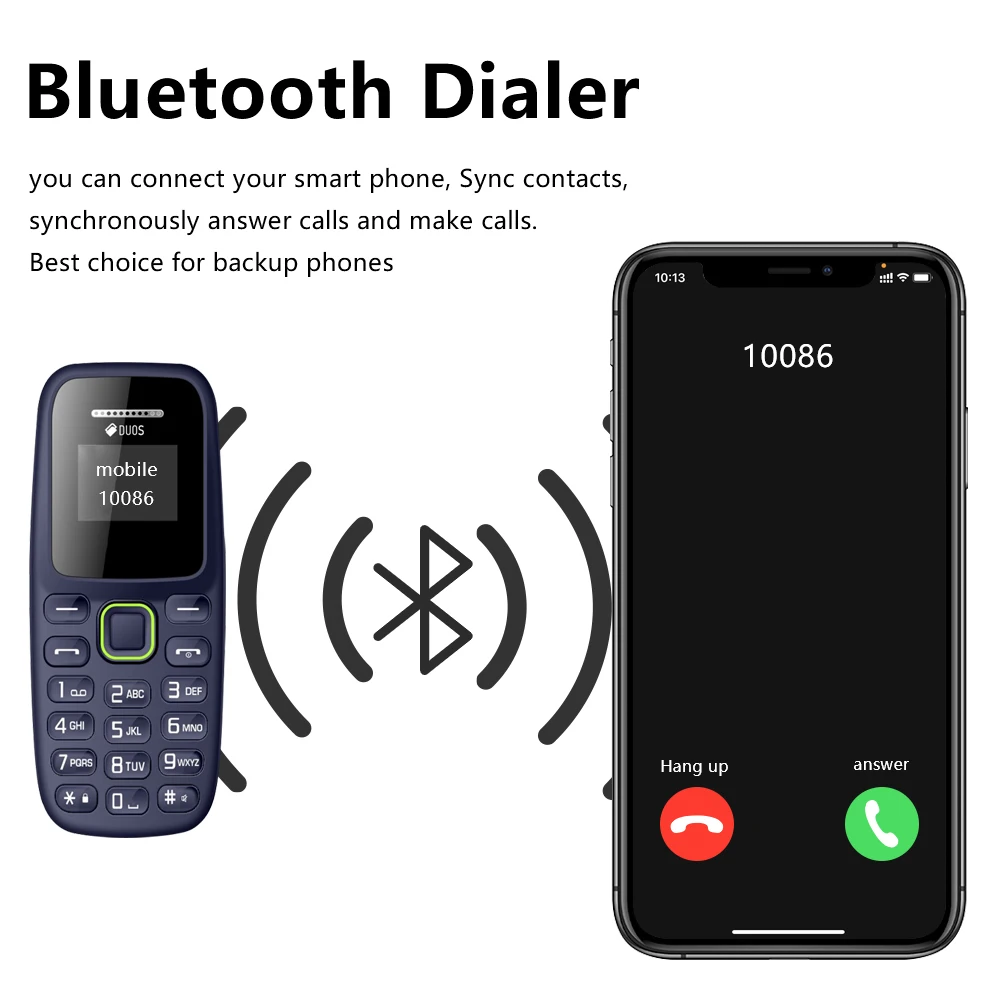 SERVO BM310 Mini teléfono móvil 2G GSM grabación de llamadas Bluetooth Dial lista negra reproductor de MP3 respaldo pequeños teléfonos móviles Dual SIM en espera - imagen 3