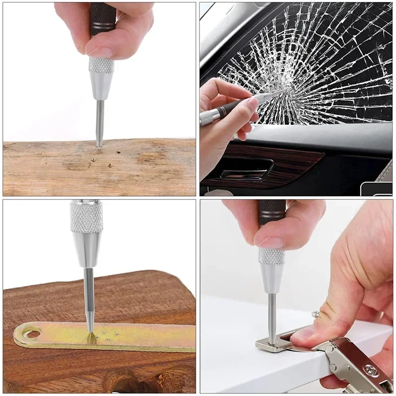 Perforadora central automática, marcador de agujeros, madera, Metal, acero, carga de resorte, localizador de taladro, punzón de alta resistencia, herramienta manual automática de carpintería - imagen 5