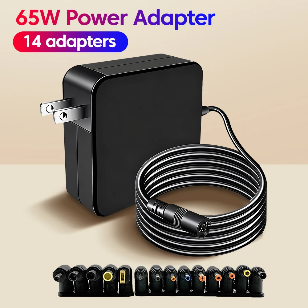 19V 3.42A 65W 4,0*1,35 cargador de corriente adaptador de ordenador portátil para Asus Zenbook Lenovo HP puertos de conversión de fuente de alimentación multifuncional