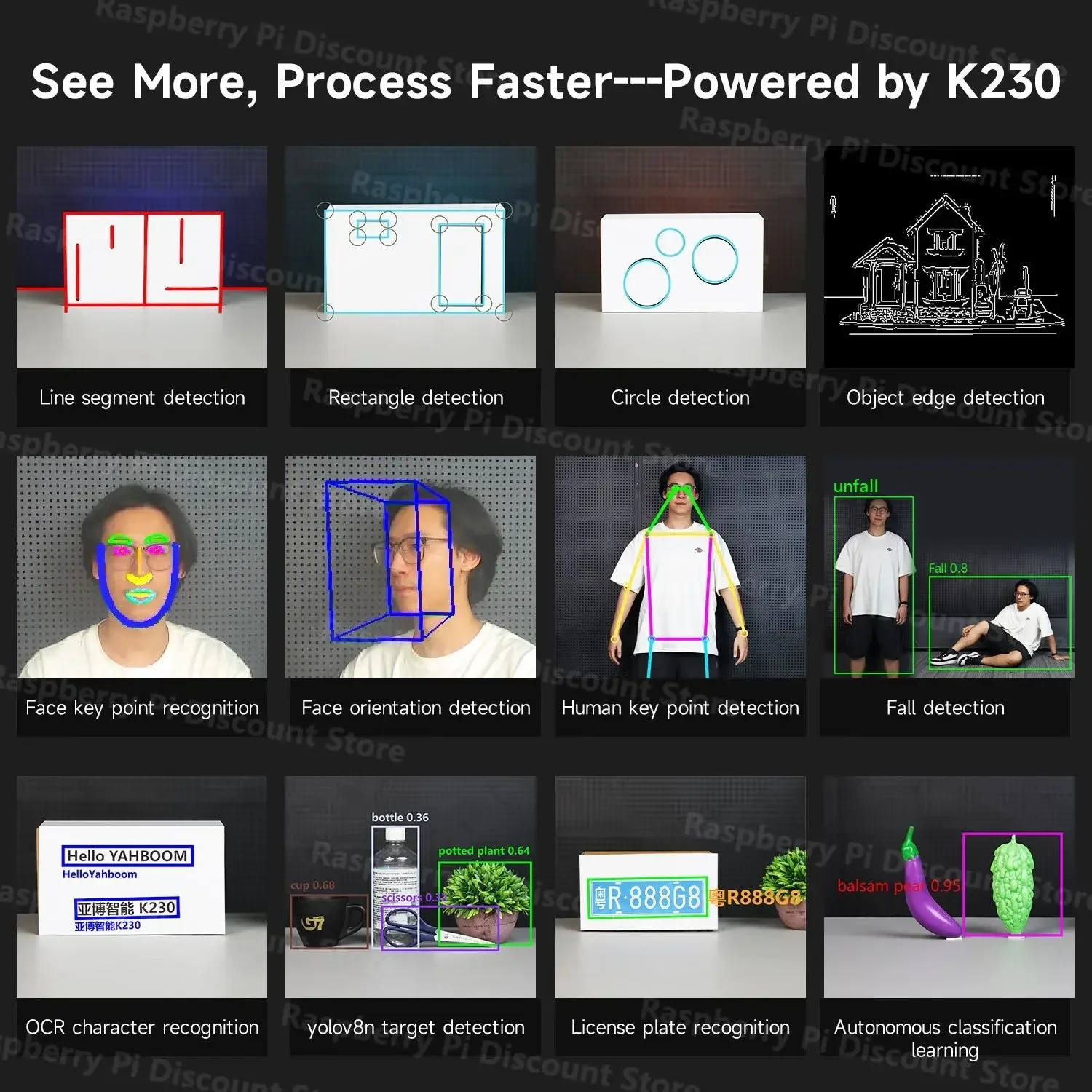 Módulo de visión K230 AI, Chip Kendryte K230 de 2MP con pantalla táctil HD de 2,4 pulgadas para Kit de coche Robot DIY - imagen 5