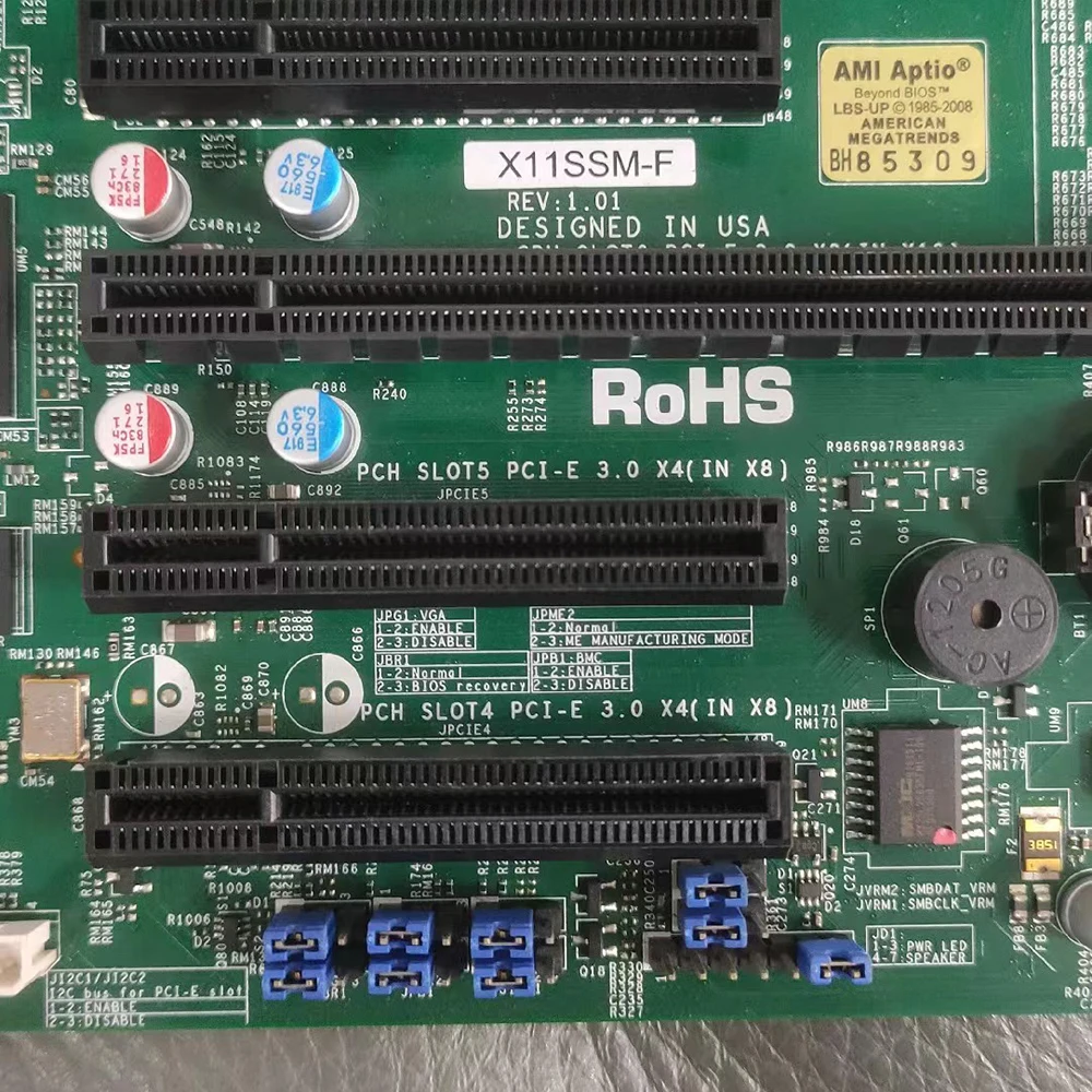 E3-1200 v6/v5 7.a/6a generación. Core i3 Serie 8 SATA3 (6 Gbps) IPMI 2.0 LGA1151 Placa base de servidor X11SSM-F - imagen 2