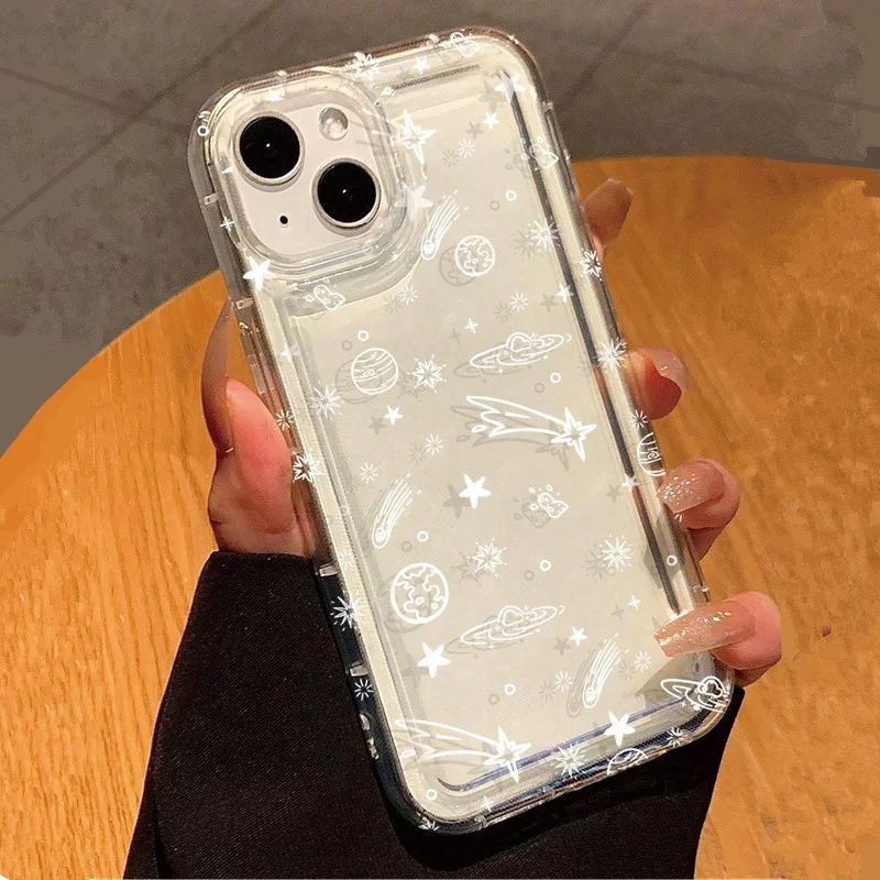 Funda de teléfono con estampado de mariposas de dibujos animados para Vivo Y17s Y78 Y77 Y36 Y35 V40 V29 V27 S15 4G 5G Pro Airbag cubierta trasera transparente anticaída - imagen 3
