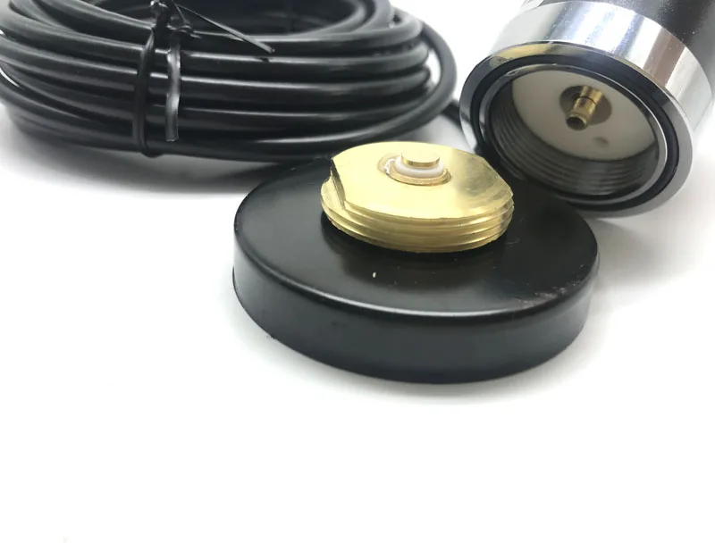 Juego de antena NMO y adaptador de Base de montaje magnético Daul Band VHF/UHF 134MHz/430MHz 100W 2.15dB antena para Radio móvil de coche Ham