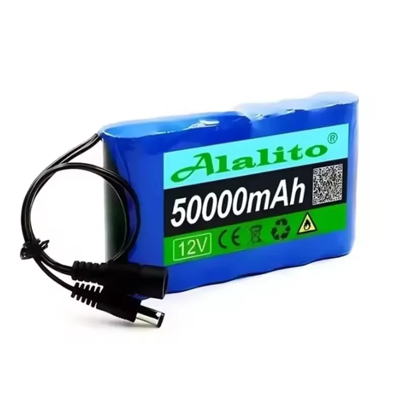 Batería de iones de litio Original 18650 3S2P 12V 50000mah DC 12,6 V 50Ah CCTV recargable, batería de repuesto para Monitor de cámara + cargador - imagen 3