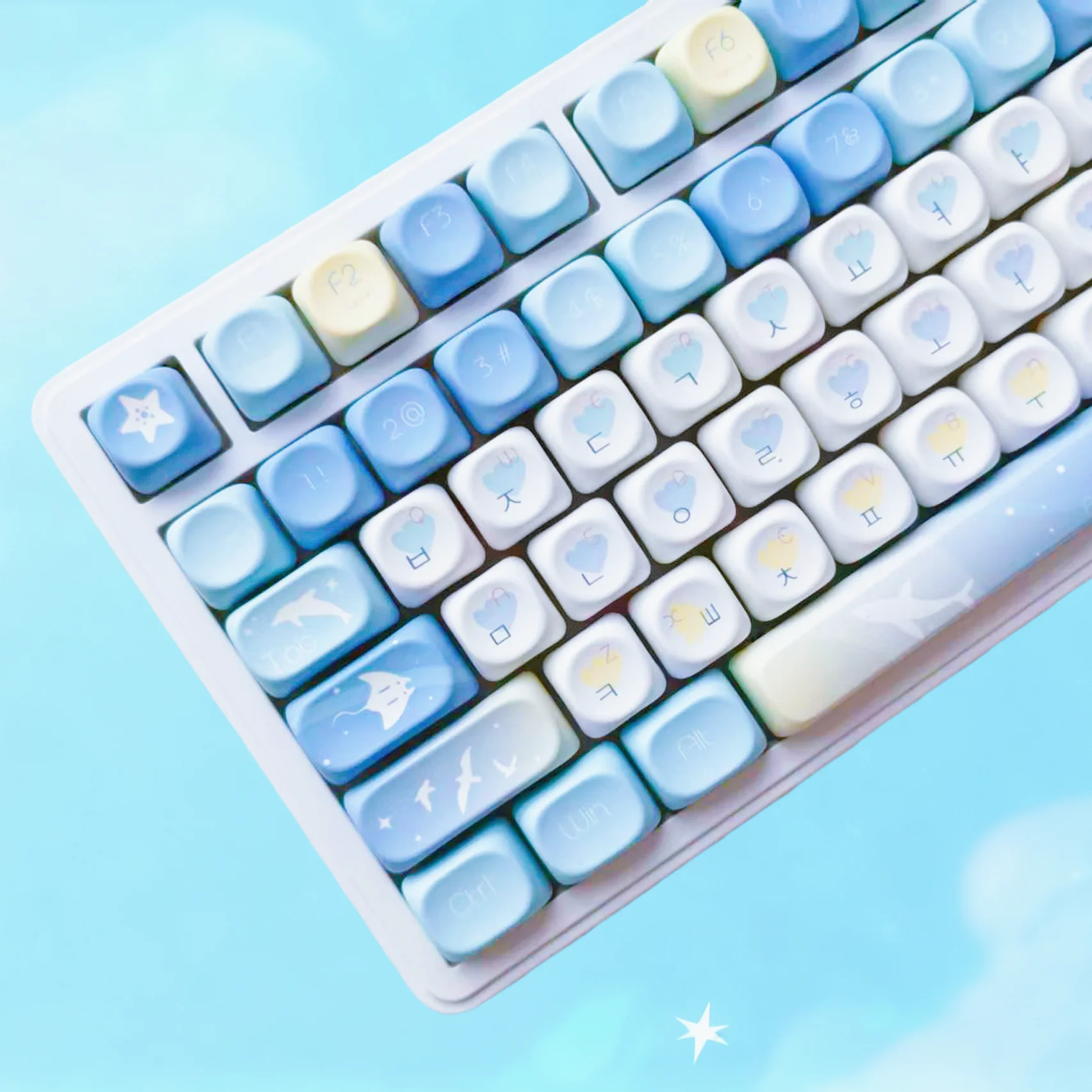 Dreamland Hub MOA perfil PBT teclas 130 teclas teclas de sublimación de tinte de cinco lados para teclado mecánico Cherry MX Switch - imagen 2