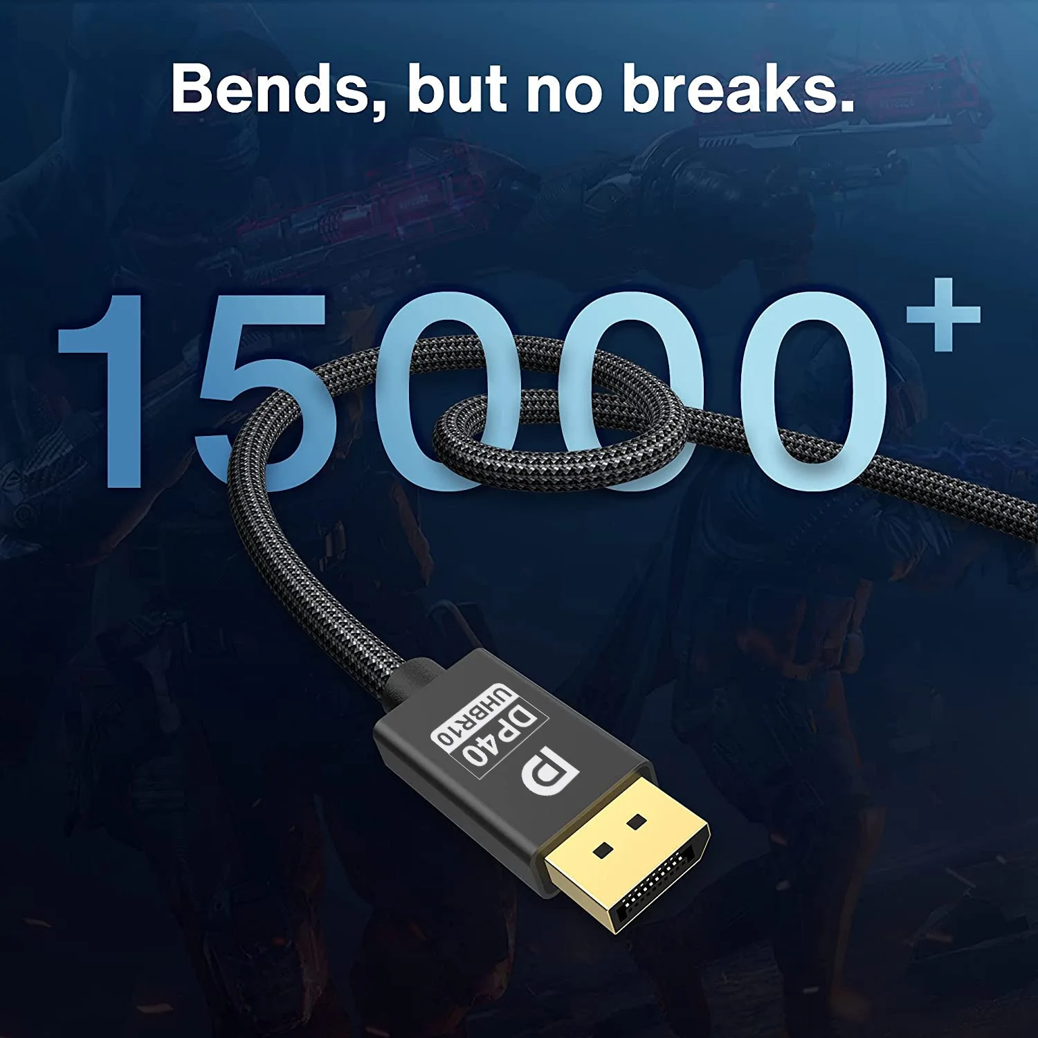 Cable de extensión DP 8K DisplayPort, alta velocidad, 240hz, 2,1 Cables de vídeo, adaptador de conector DP macho a macho, puerto de pantalla UHBR10 - imagen 4