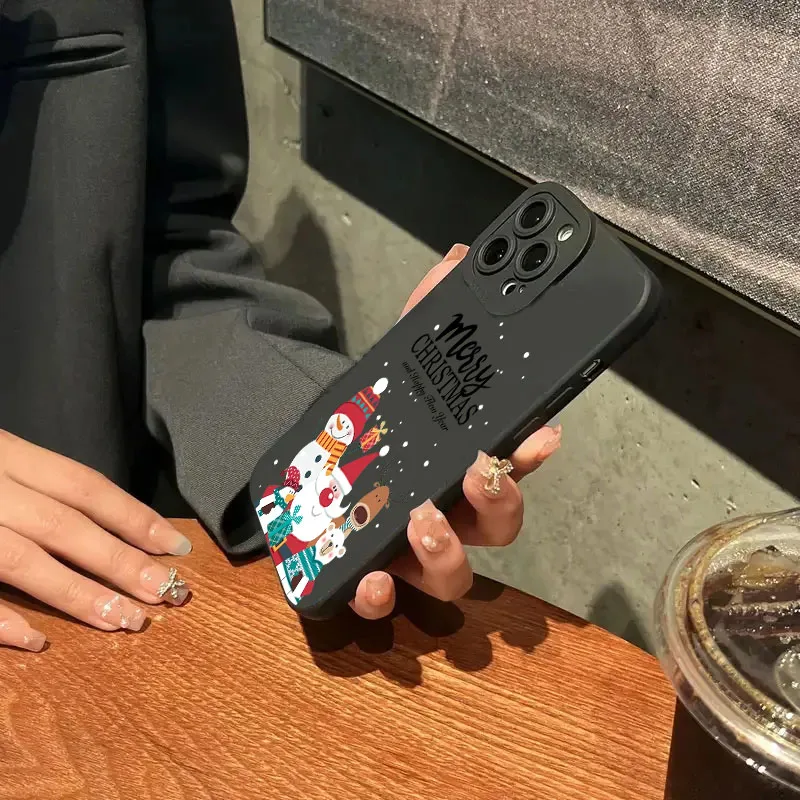 Funda de teléfono de TPU con patrón navideño para Samsung Galaxy A16 A14 A34 A54 A33 S25 S24 S23 Ultra S22 Plus S21 FE, funda suave de silicona - imagen 5