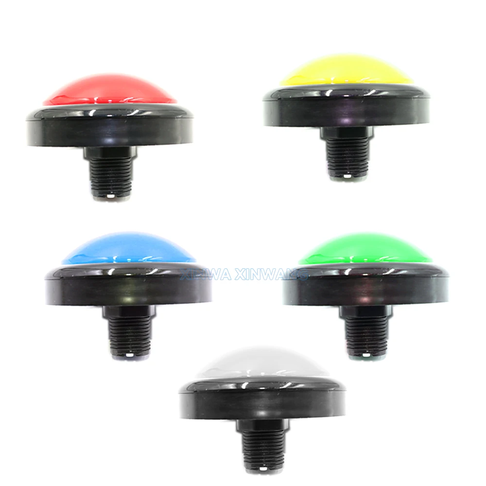 Pulsador de cúpula grande para DJ, botón redondo de 100mm, 12v, Led iluminado para Vidoe, máquina de juego Arcade, zumbador, interruptor de Reajuste automático, 1 unidad - imagen 3
