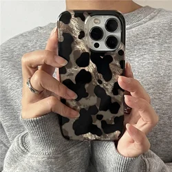 Funda para iPhone 16/15/14/13/12/11 – Vaca retro antigolpes