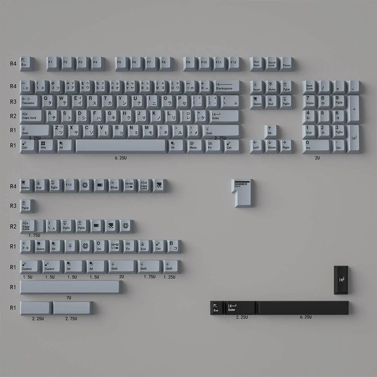 148 teclas minimalista Bolang Wind Keycap gris blanco Teclado mecánico Keycap PBT tinte subcama perfil de cereza para interruptores Mx - imagen 5