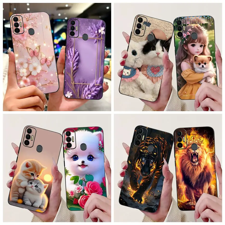 Para Tecno Spark 7 funda KF6 KF6j nueva moda cubierta pintada suave TPU funda de teléfono para Tecno Spark 7 Pro Spark7 P 7P KF7j Fundas bolsas