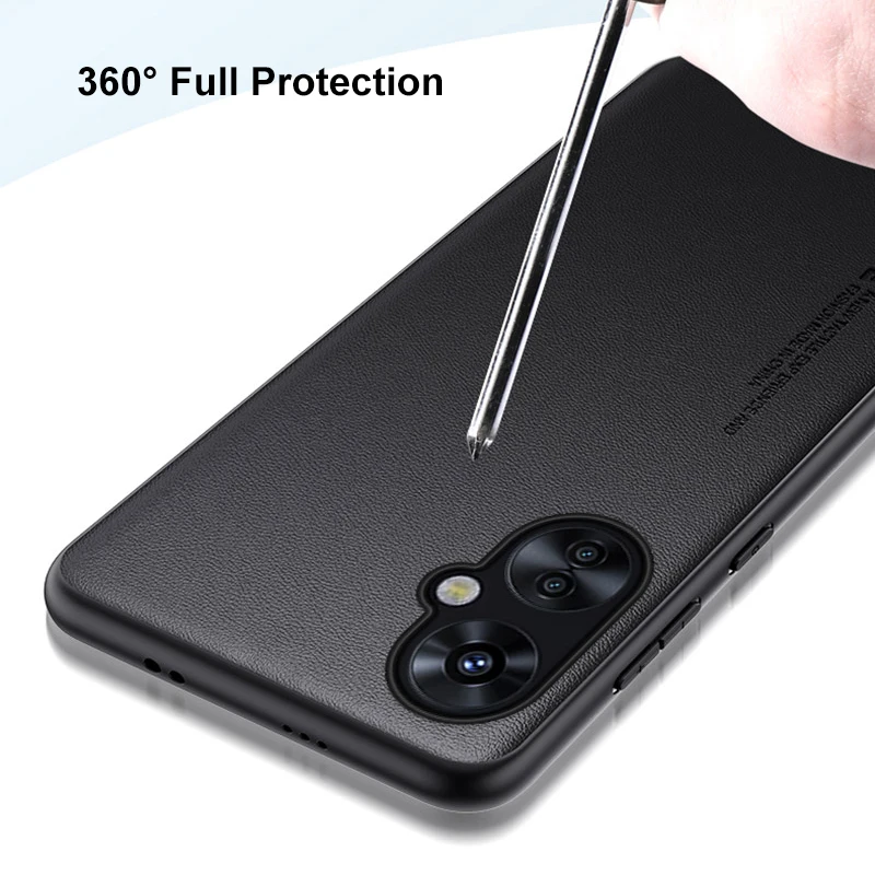 Funda de cuero PU de lujo para OnePlus Nord CE 3 Lite N30 5G, funda trasera protectora de silicona para teléfono One Plus Nord CE3 Lite - imagen 4