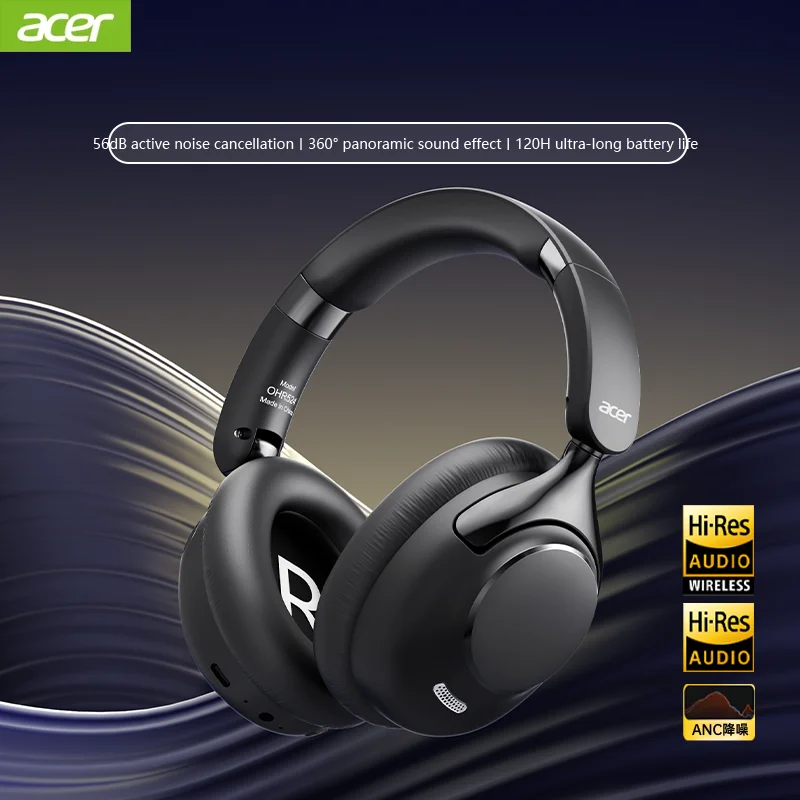 Auriculares inalámbricos Acer OHR524 ANC con micrófono HD 360 °   Reducción de ruido de los auriculares Bluetooth de los deportes del jugador de las auriculares del sonido envolvente - imagen 2