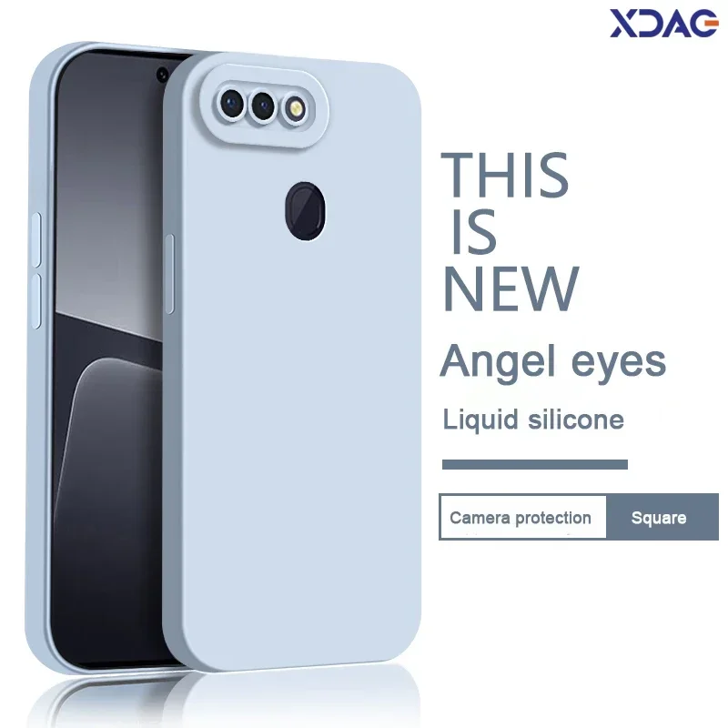 Funda de teléfono oficial para OPPO R15 Pro, R15X, R15Pro, Color puro mate, Ojos de Ángel, Funda trasera de silicona líquida suave, armadura de moda - imagen 2