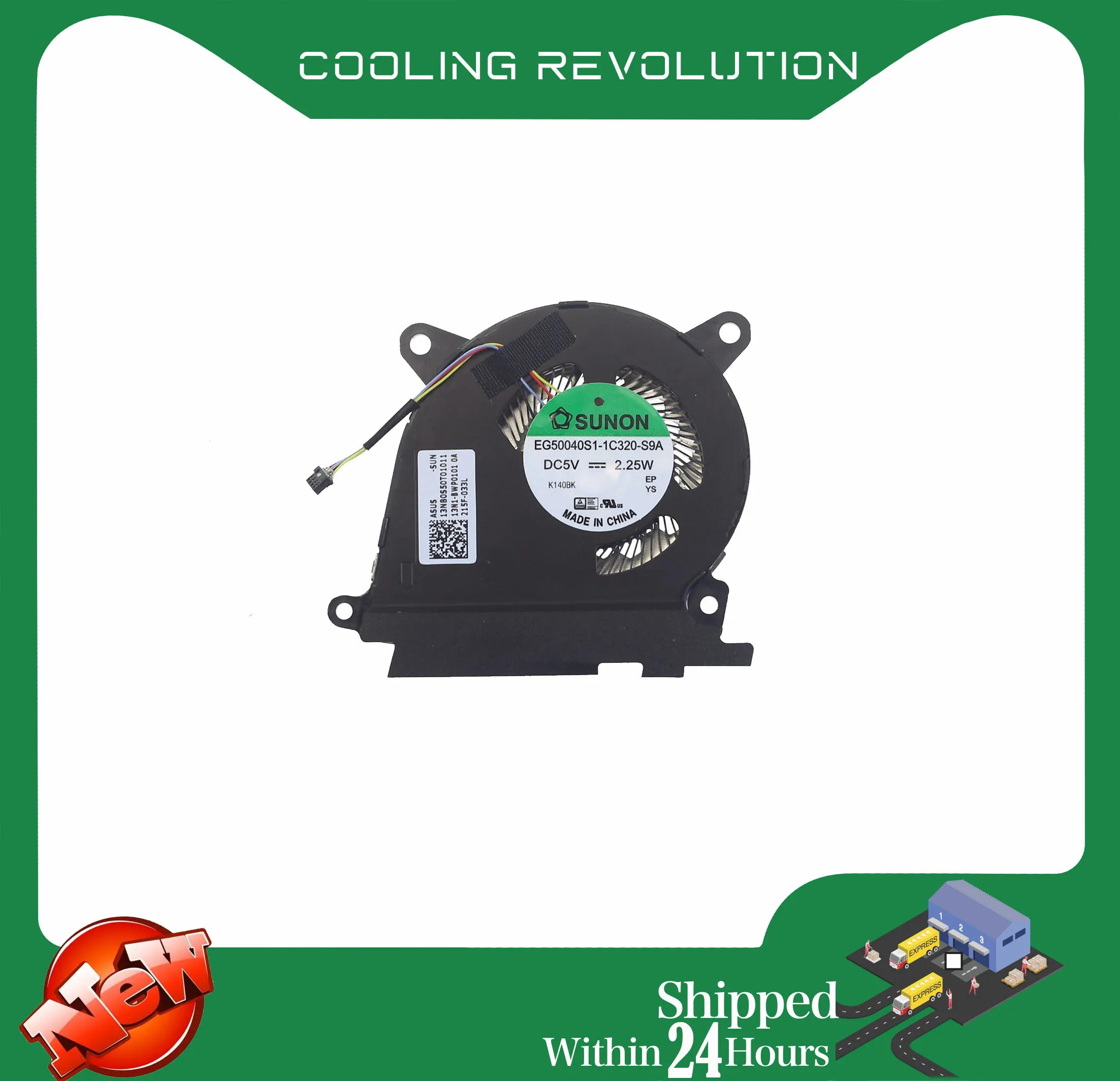 EG50040S1-1C320-S9A de ventilador de refrigeración para ordenador portátil, para ASUS UX482, UX482E, UX4100E, 13NB0S50T01011, 13N1-BWP0101 - imagen 2