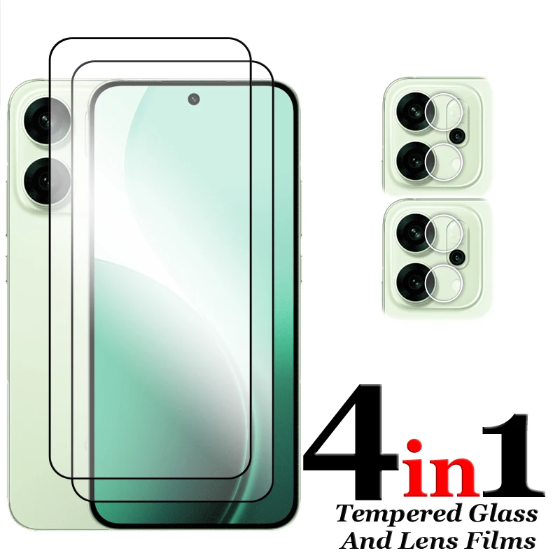 Para OPPO Reno14 vidrio para OPPO Reno14 Reno14 Pro vidrio templado 2.5D cubierta completa pegamento HD Protector de pantalla para película de lente Reno14 - imagen 3