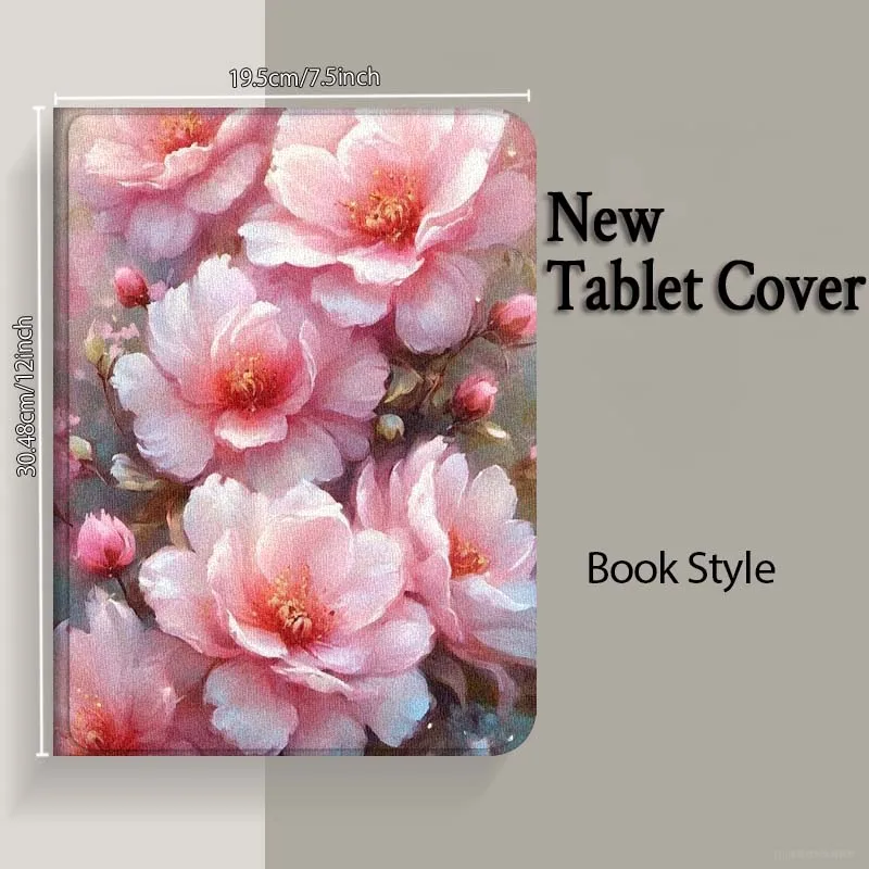 Hermosas flores rosas para Samsung Galaxy Tab S11 S10 S9 S8 S7 S6 A10.1 A9 A8 A7 10,1 Lite FE Plus pulgadas funda para tableta - imagen 5