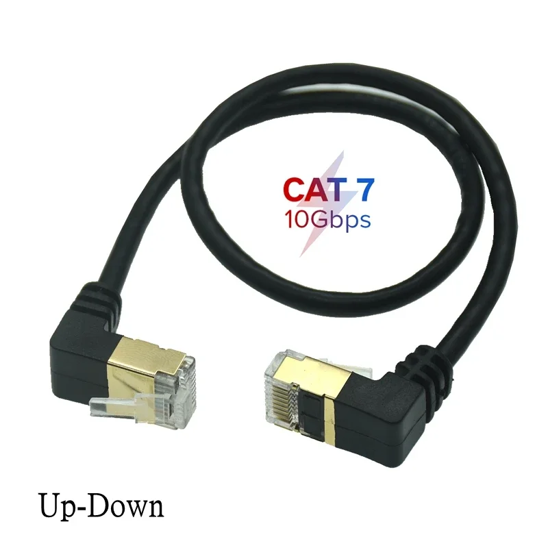 Cable Ethernet RJ45 Cat 7 STP 10Gbps – 1m Angular 90º - imagen 4