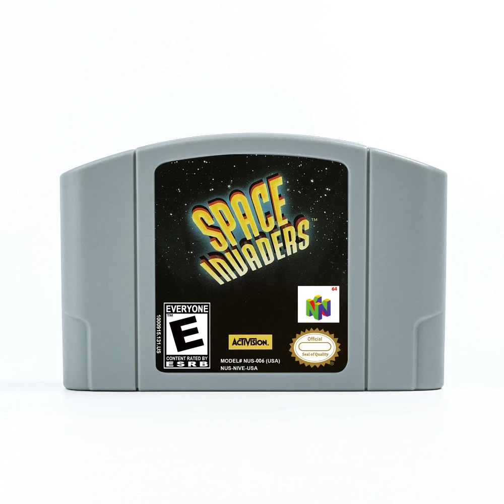 Cartucho de juego Space Invaders para consolas NTSC USA de 64 bits, tarjeta de juego N64