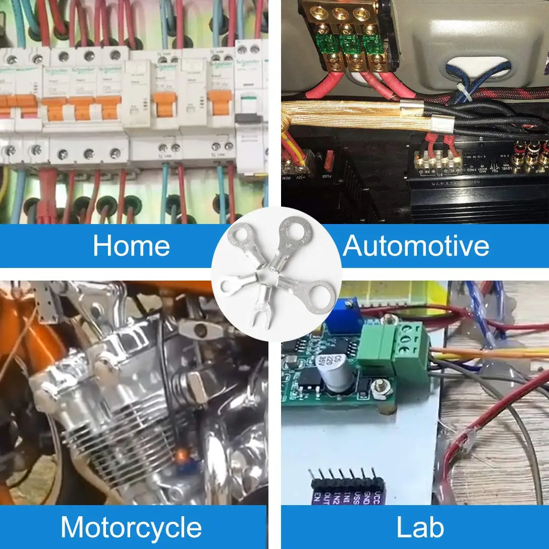 320 piezas, kit de terminales de crimpado con conector eléctrico, terminal de empalme U/O 2,8/4,8/6,3mm cable conector terminal - imagen 5