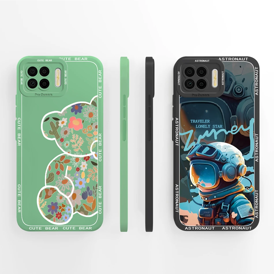 Para Oppo Reno 4 Lite / Reno 4F funda de teléfono Simple mariposa protección de cámara contraportada suave silicona líquida anticaída parachoques - imagen 3