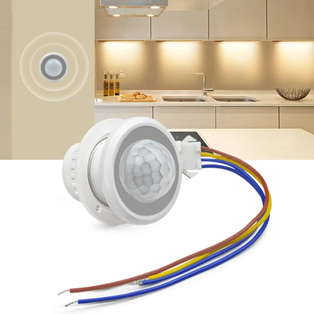 AC 85V-265V armario PIR Sensor Detector interruptor inteligente LED PIR Sensor de movimiento por infrarrojos detección automática Sensor interruptor de luz - imagen 2