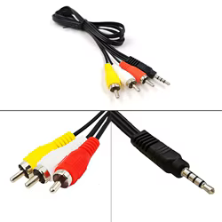 1m 3,5mm Jack Aux a 3 RCA Cable de Audio y vídeo estéreo Y Cable divisor AV adaptador 3RCA Cable para PC DVD TV VCR altavoces cámara