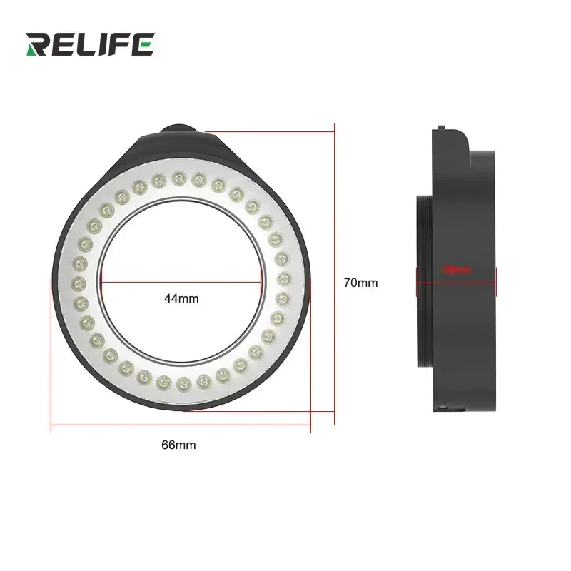RELIFE RL-033E luz LED para microscopio, lámpara redonda ajustable para reparación de BGA de teléfono para la mayoría de los microscopios estéreo, herramientas de fuente de luz - imagen 4