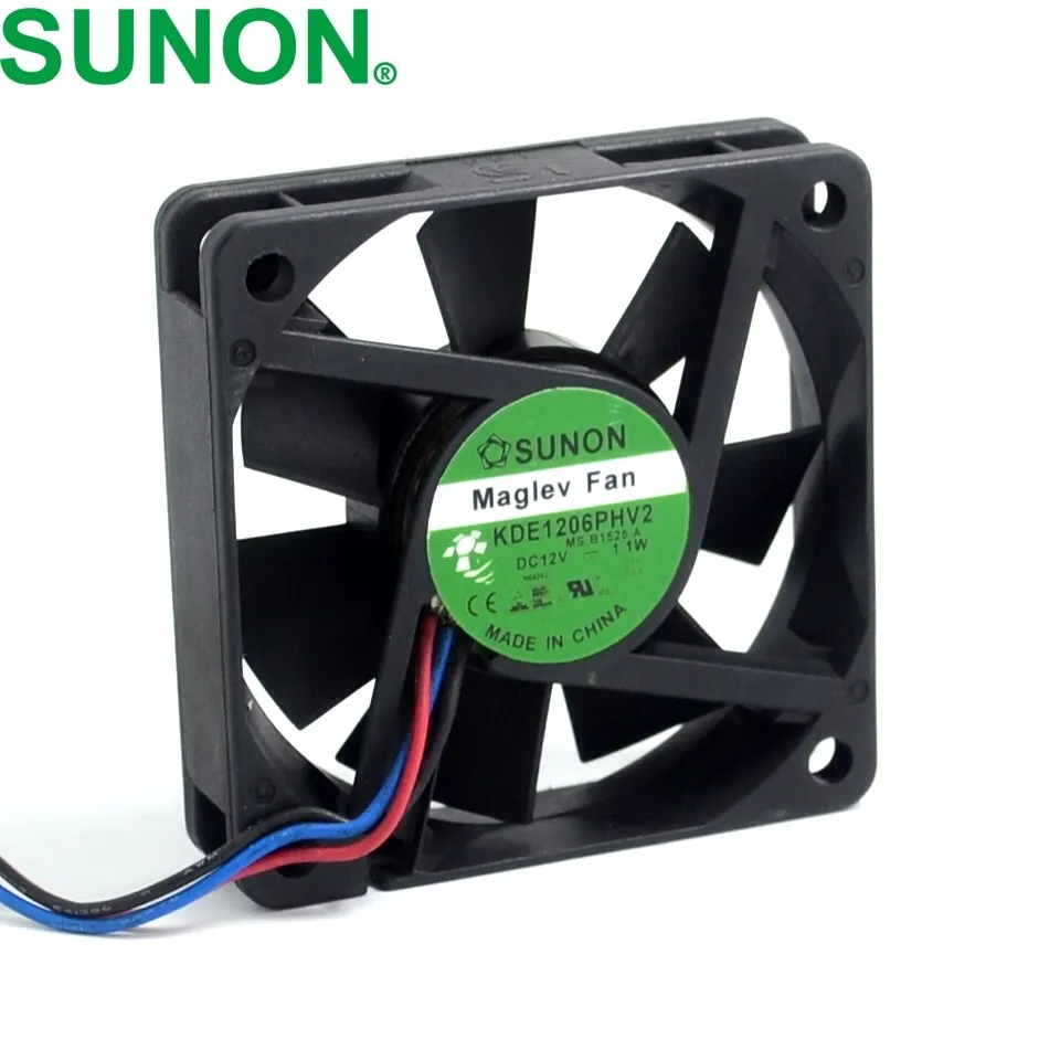 KDE1206PHV2-ventilador de refrigeración silencioso, 12V, 1,1 W, 6015, 60MM, Maglev, 60x60x15mm, para SUNON