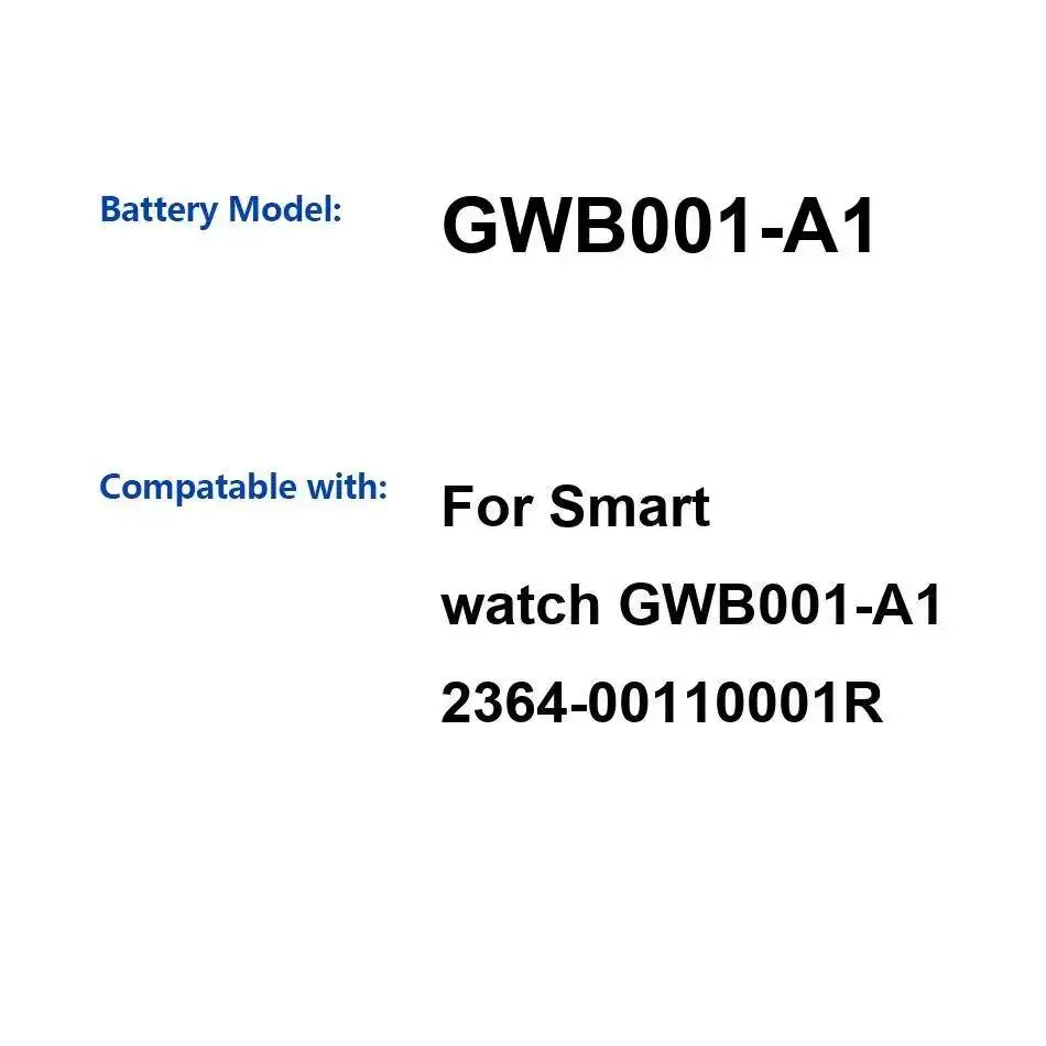 Batería para reloj inteligente 430Mah de alta eficiencia para reloj inteligente GWB001-A1 2364-00110001R - imagen 3