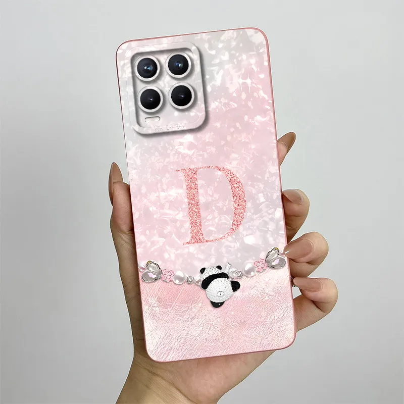 Funda con letras de corona a la moda para OPPO Realme 8 Pro 4G, protección de cámara cuadrada de silicona líquida Realme 8 5G, funda a prueba de golpes - imagen 4