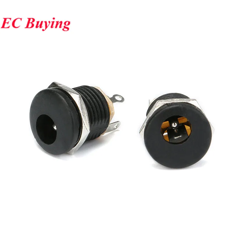10 Uds DC-022 12V 3A enchufes macho de plástico + conector hembra de montaje en Panel 5,5*2,1mm conector de alimentación CC suministros eléctricos 5,5x2,5 - imagen 4