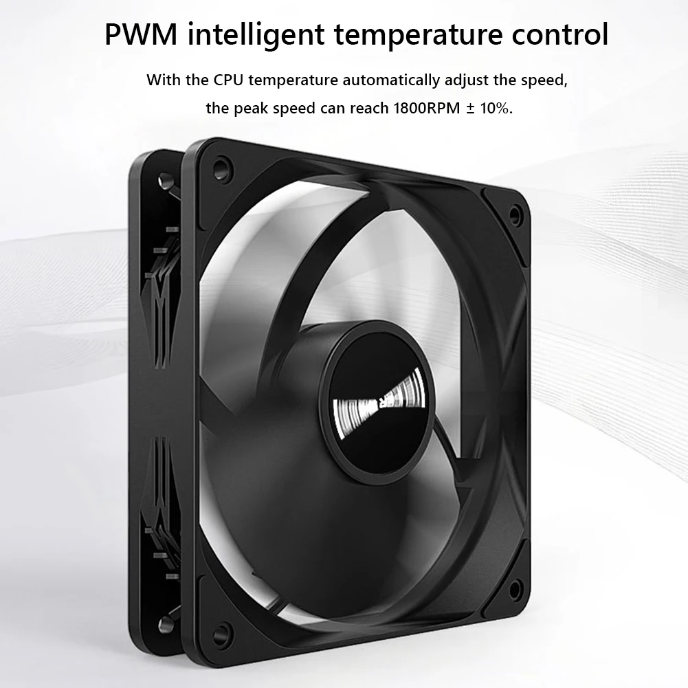 Ventilador de ordenador de 120mm sin escobillas, carcasa de ordenador, PWM, 4 pines, radiador de CPU, ventilador de refrigeración para taza de ordenador - imagen 3