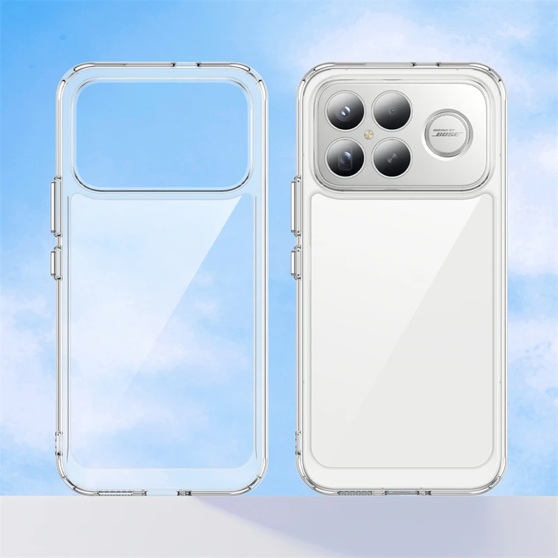 Para Xiaomi POCO F8 Ultra funda de lujo de silicona transparente PC TPU funda protectora POCO F8 Ultra funda a prueba de golpes POCO F8 Ultra