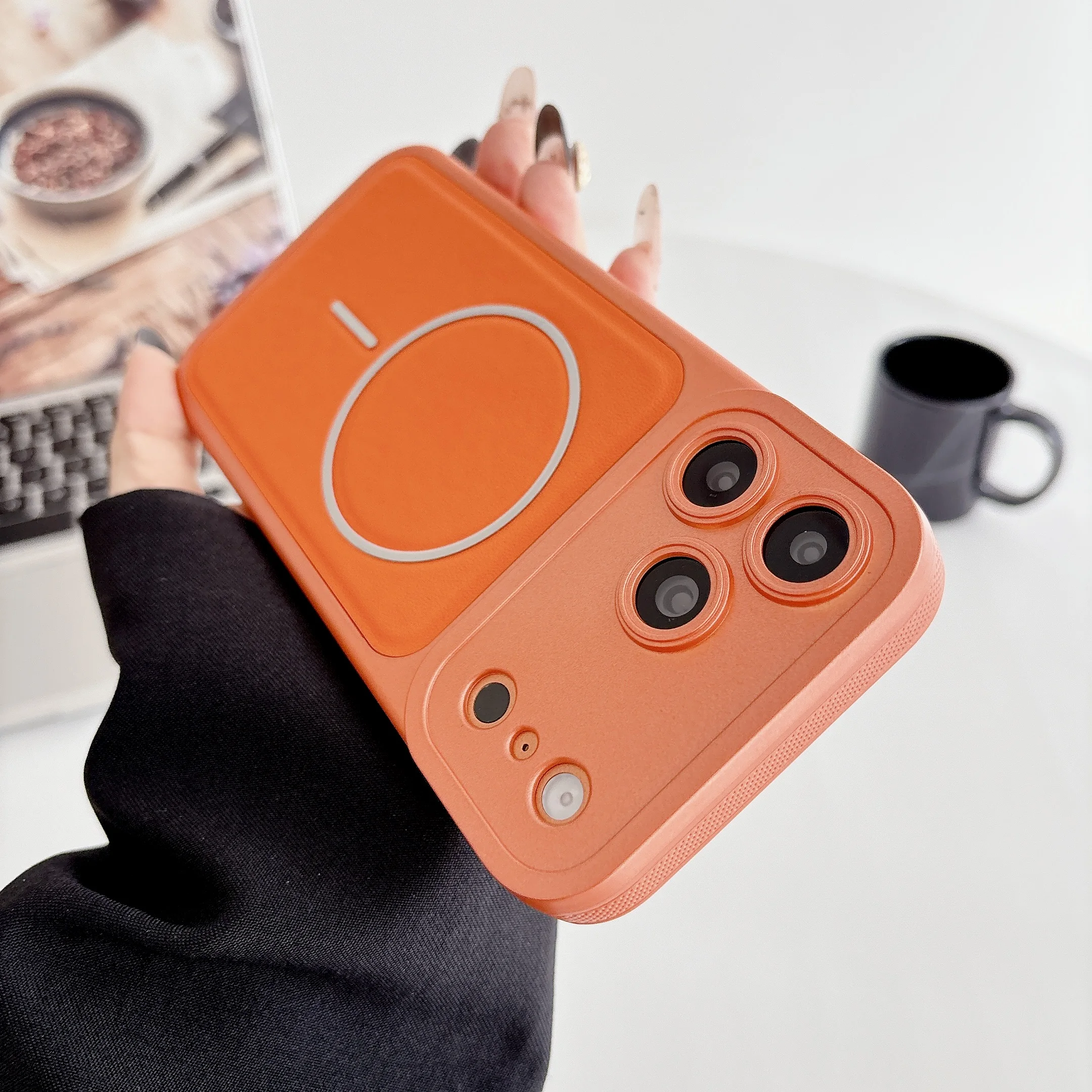 Funda transformada en la serie 17 para iPhone 17 16 15 14 13 Pro Max, funda Mag-safe magnética de cuero PU, carcasa completa para cámara - imagen 3