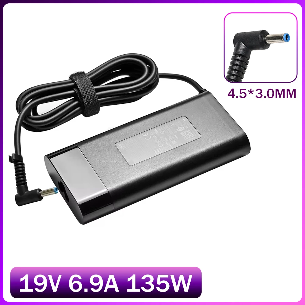 Fuente de alimentación del cargador del ordenador portátil de 19.5V 6.9A 135W para HP L15534-001 TPN-DA11 TPN-CA13 Spectre 15x360 Omen 15 17 Pavilion Gaming 15 17