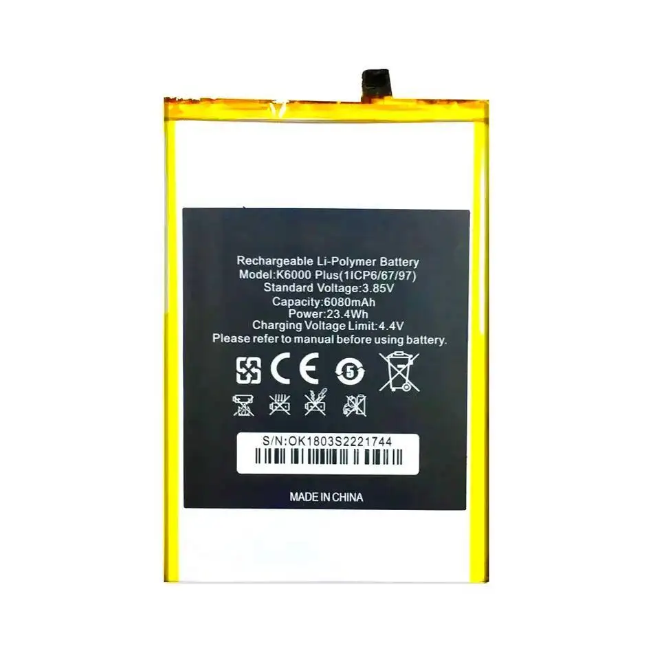 Longue durée pour batterie de téléphone portable Oukitel K6000 Plus 6080Mah - imagen 2