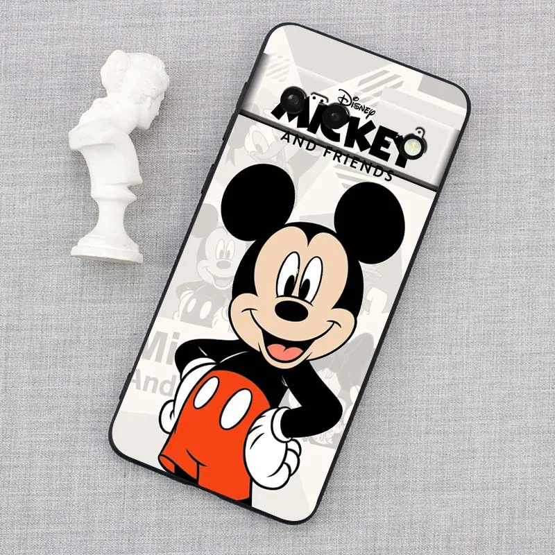 Disney París Minnie Mickey para Google Pixel 9a 9 8A 8 7 7A 6 6A Pro XL 2024 5G negro suave TPU funda de silicona para teléfono - imagen 5