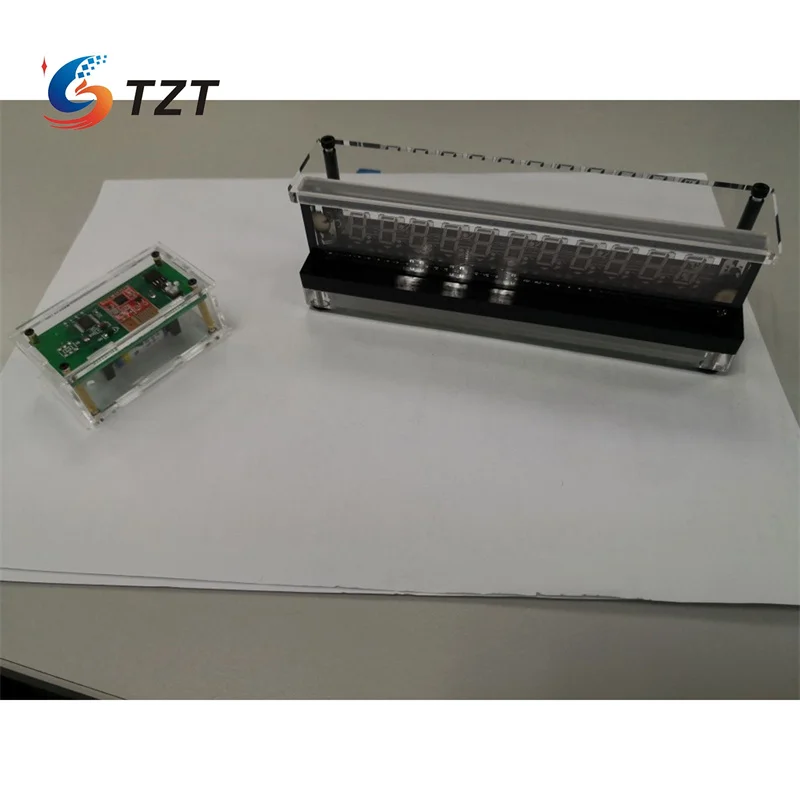 TZT VCK11 VFD reloj transparente pantalla VFD CNC procesado visualización de tiempo datos temperatura humedad - imagen 3