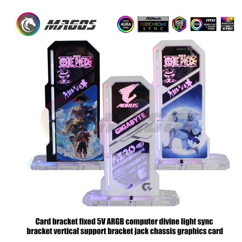 Soporte Protector de tarjeta gráfica, equipo de prevención de caídas, diseño de espejo Vertical, opción de logotipos de credos de marca, 5V RGB AURA SYNC - imagen 5