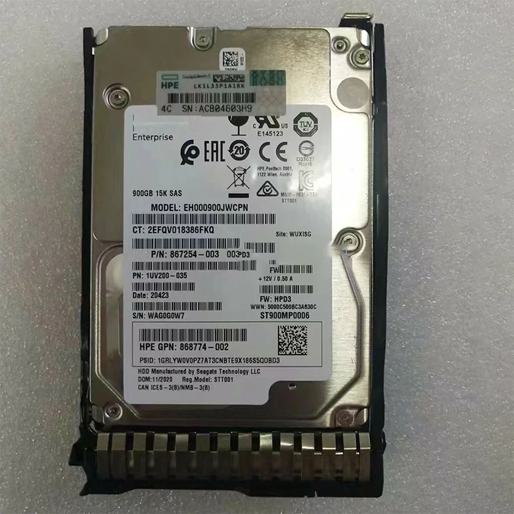 EH000900JWCPN 870759-B21 900GB HDD 870795-001 Disco duro SAS 12G 15K para HPE - imagen 3