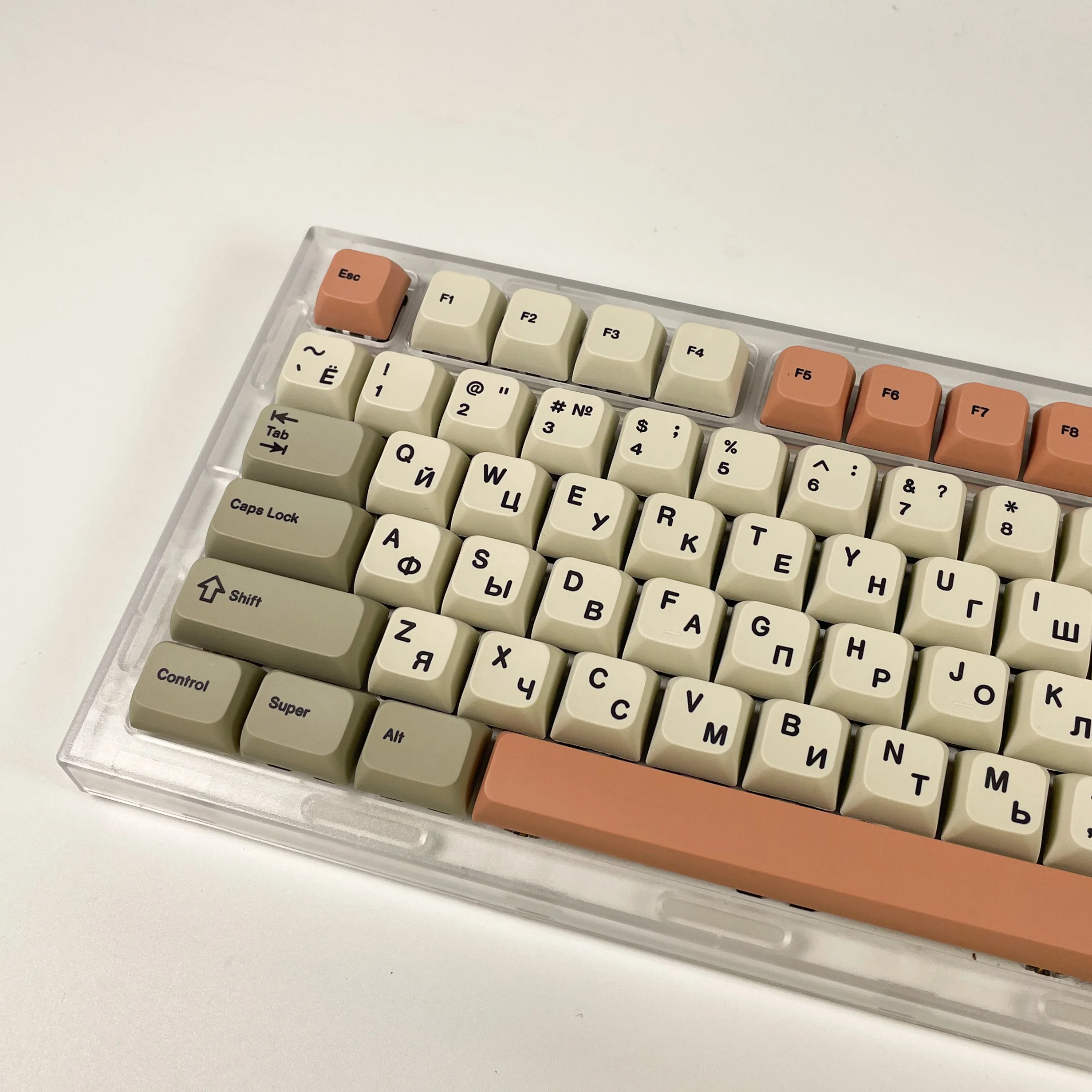 XDA-teclas PBT Retro 9009 coreanas/rusas/inglesas para teclado mecánico GMK67, juego de teclas de sublimación de tinte para juegos, 6.25u - imagen 5