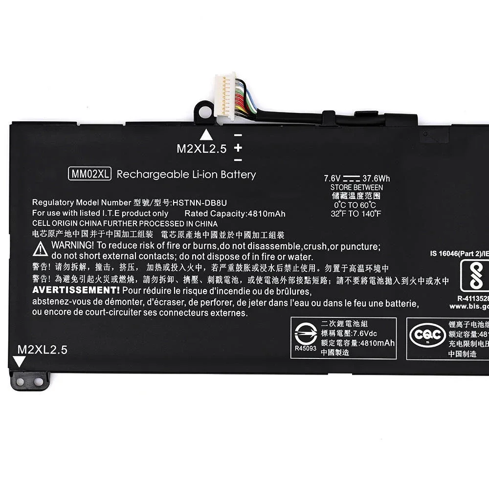 Nueva batería Original y genuina para ordenador portátil MM02XL 7,6 V 37,6 Wh para HP Pavilion 13-AN HSTNN-IB8Q L27868-2D1 L28076-005, etc. - imagen 3