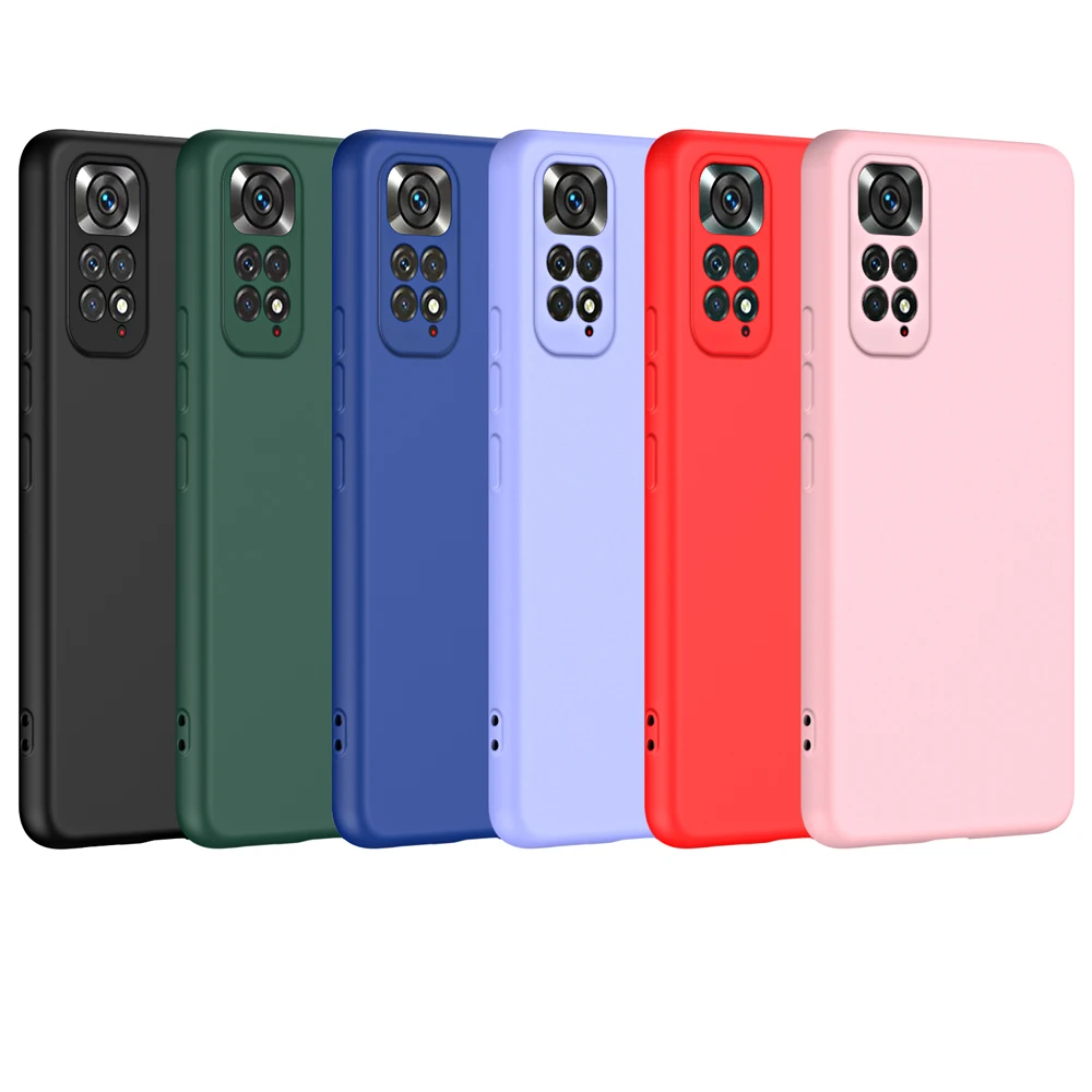 Funda de silicona líquida para Xiaomi Redmi Note 11 Pro 12 Pro 4G 5G 11s Note11 S 11pro 2022 fundas globales a prueba de golpes