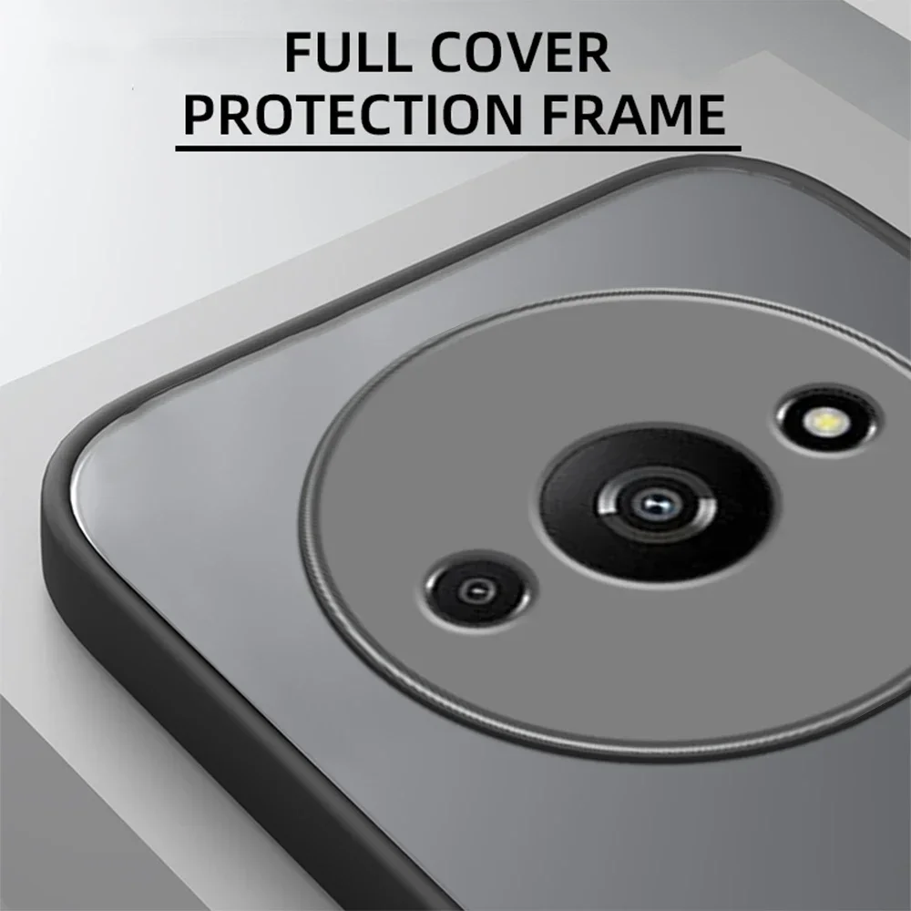 Sensación de piel mate a prueba de golpes Coque para Redmi A3 TPU marco suave cubierta trasera dura de PC Redmi A3 funda - imagen 4
