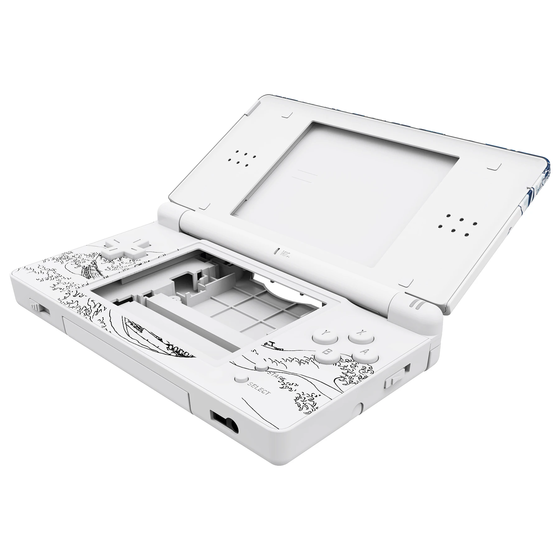 Carcasa completa de repuesto eXtremeRate para Nintendo DS Lite para NDSL - The Great Wave - imagen 4