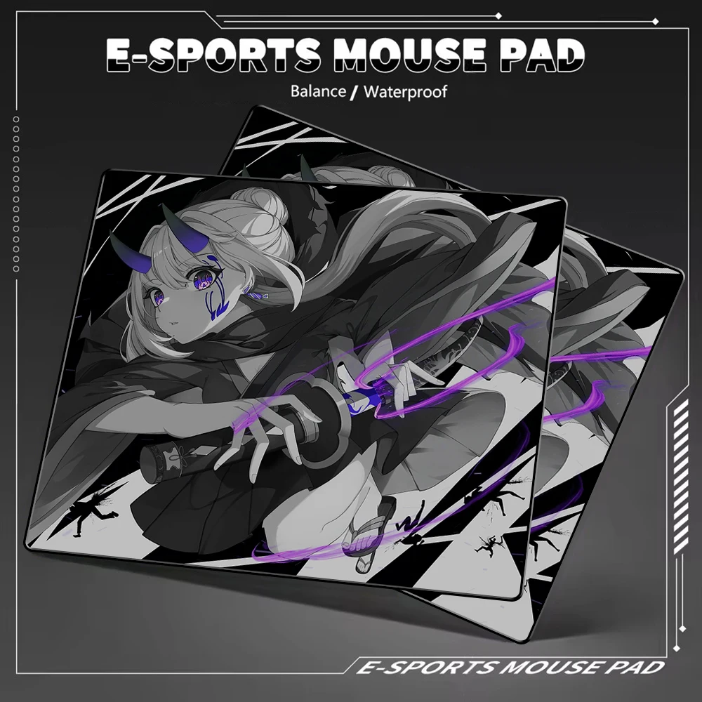 Alfombrilla de ratón para deportes electrónicos, resistente al agua, para juegos profesionales, alfombrilla de ratón de goma de Anime para ordenador, alfombrilla de escritorio para ordenador portátil de 45x40cm