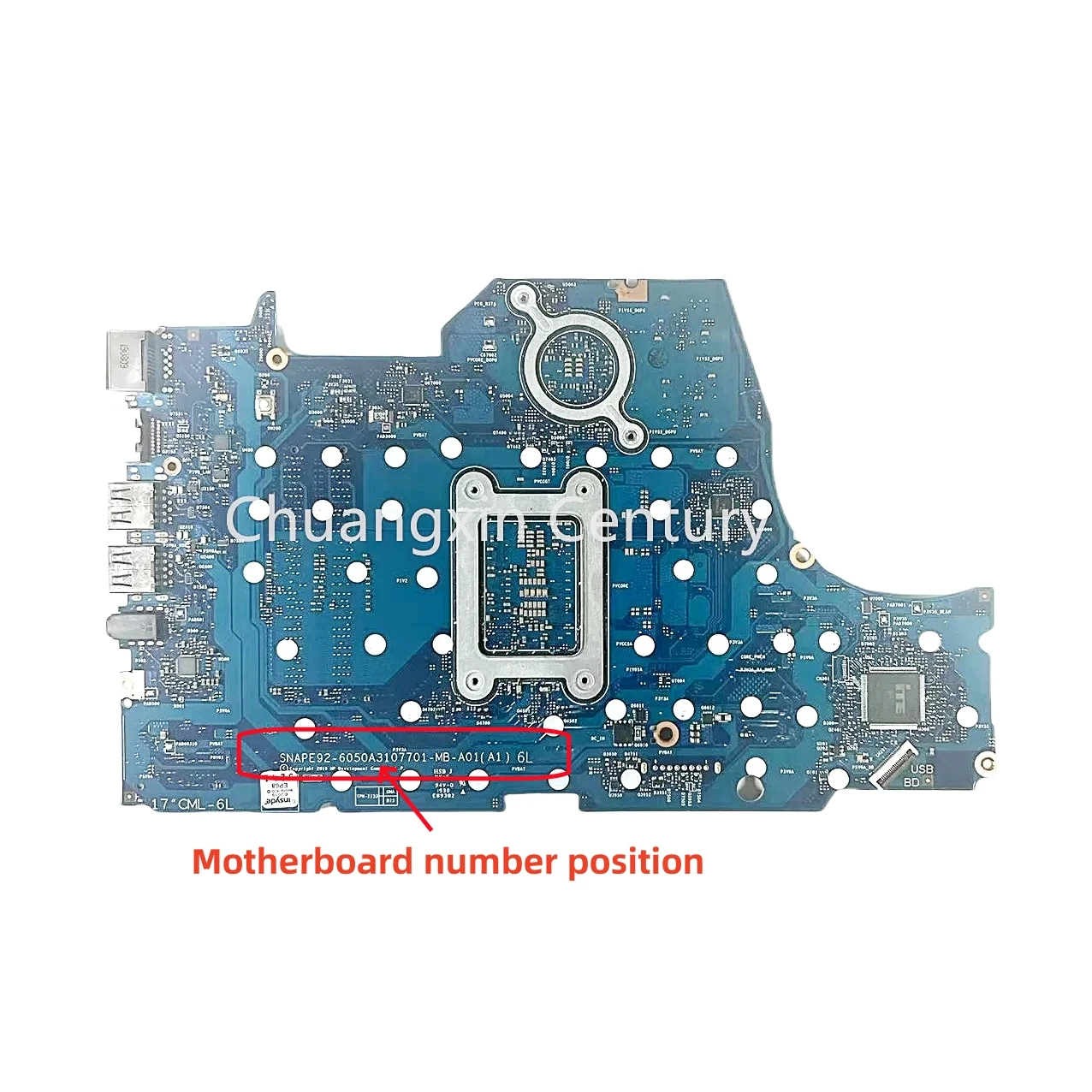 6050A 3107701 -Placa base MB-A01 para portátil HP Pavilion 17-BY 17T-BY con CPU: I5 I7-10TH GPU: MX350 2GB 100% prueba - imagen 2